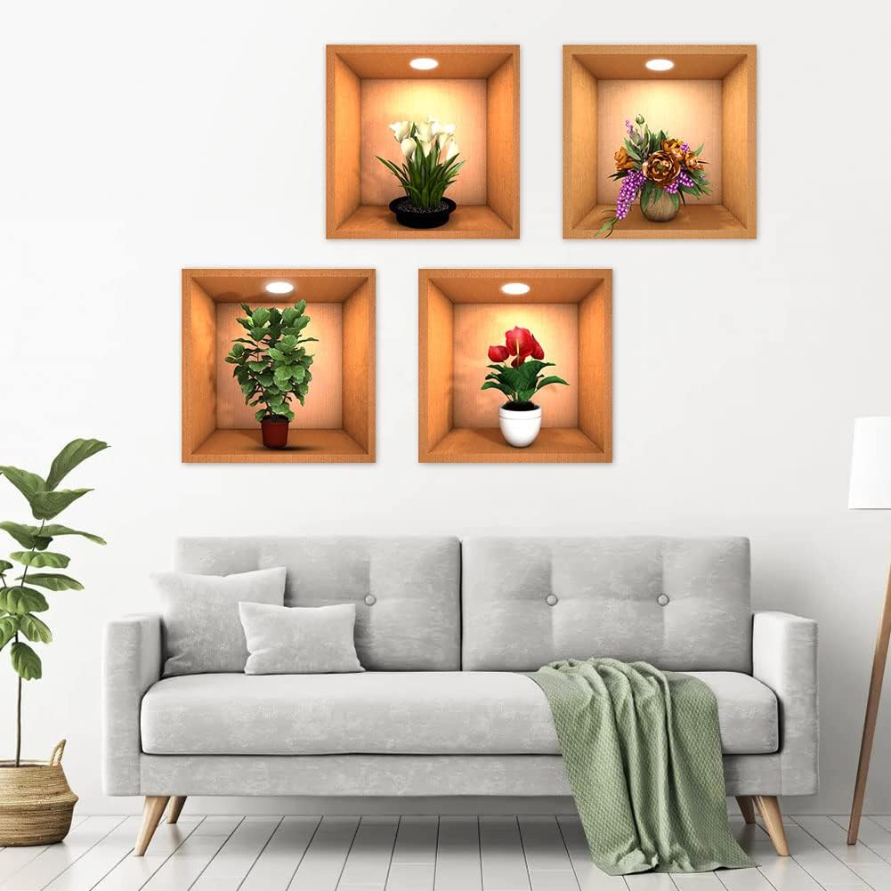 🔥 50% OFF - 3D Wall Decor Vinyl Stickers Luxury | (Pack of 4)