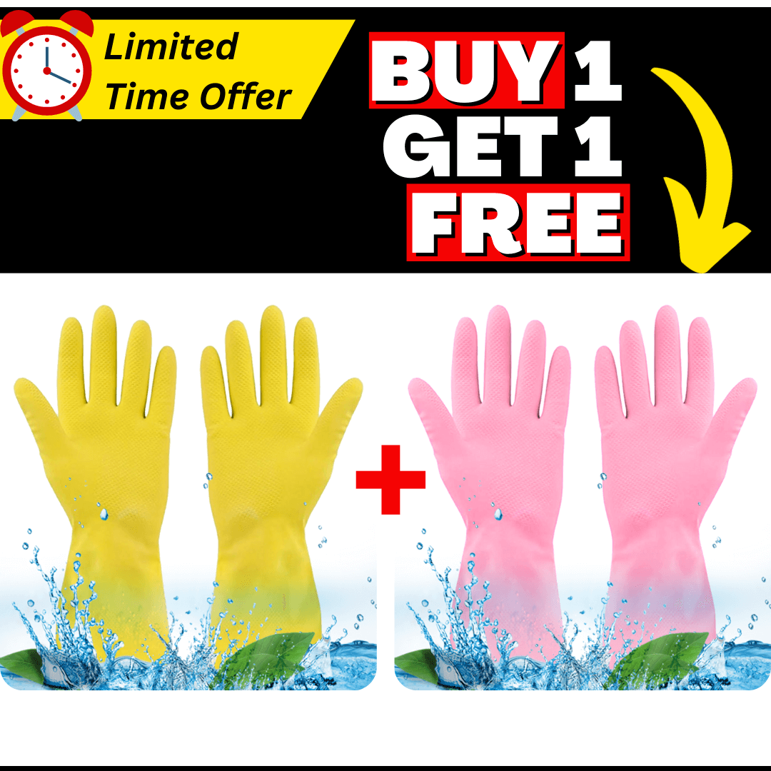 WaterProof Silicone Cleaning Gloves (Buy 1 Get 1 Free) - 50% OFF 🔥
