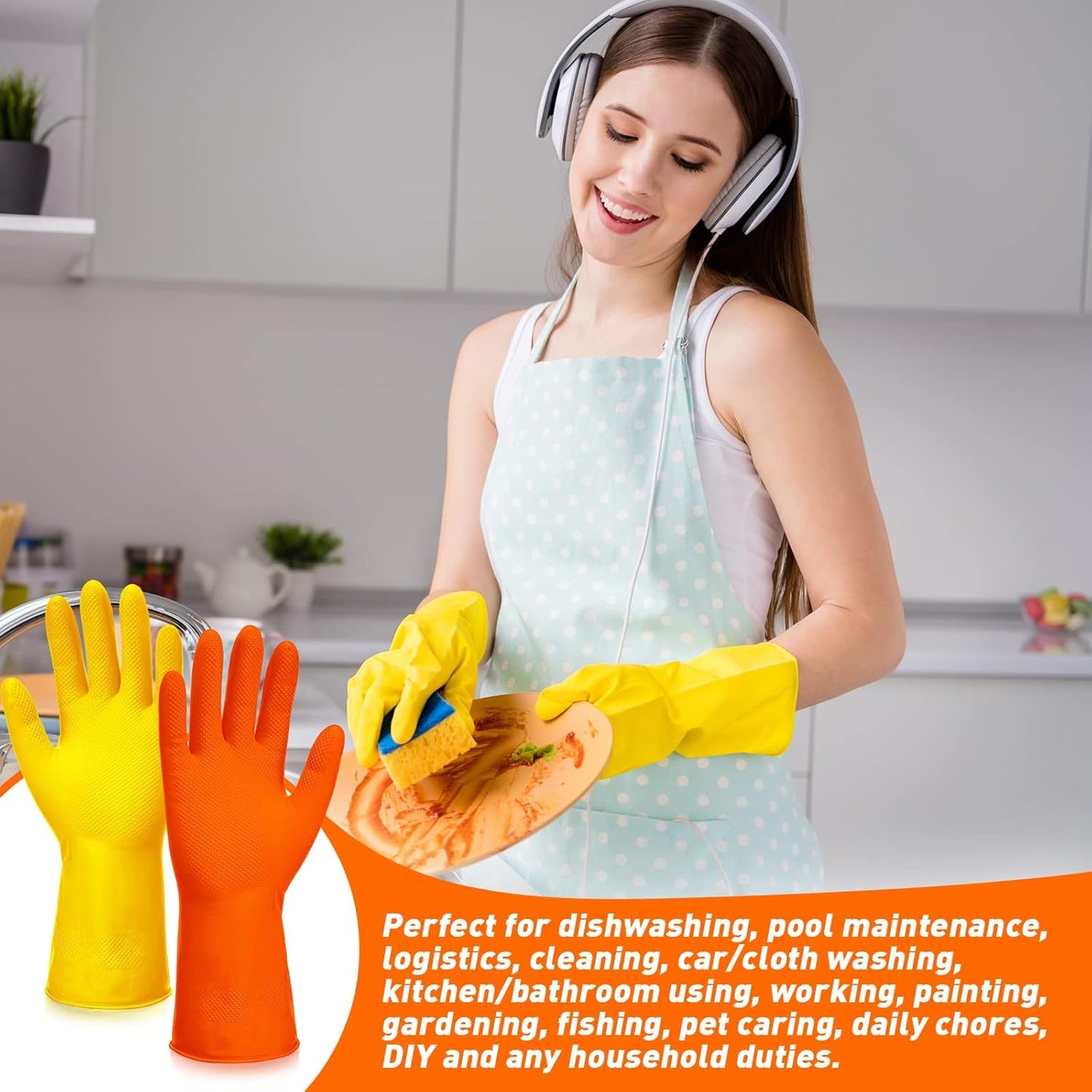 WaterProof Silicone Cleaning Gloves (Buy 1 Get 1 Free) - 50% OFF 🔥