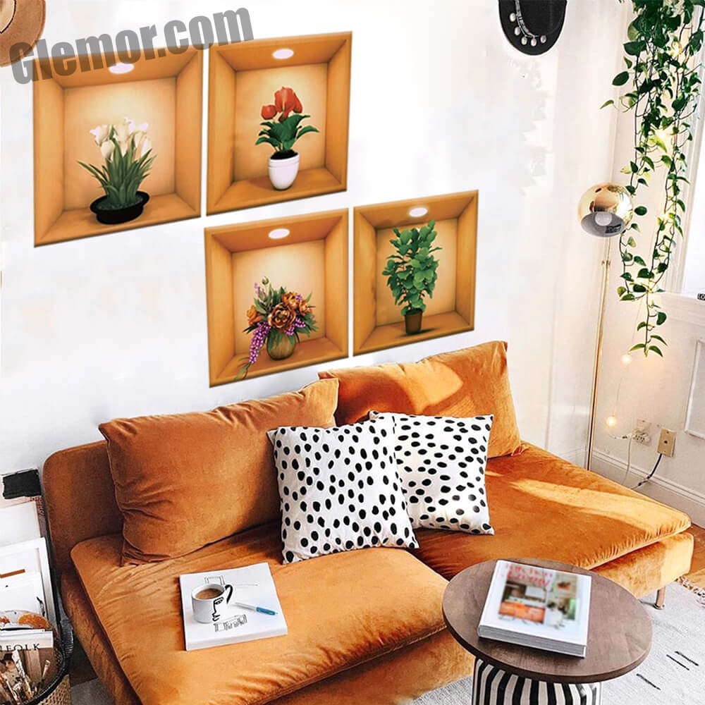 🔥 50% OFF - 3D Wall Decor Vinyl Stickers Luxury | (Pack of 4)
