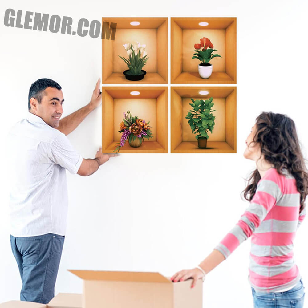 🔥 50% OFF - 3D Wall Decor Vinyl Stickers Luxury | (Pack of 4)