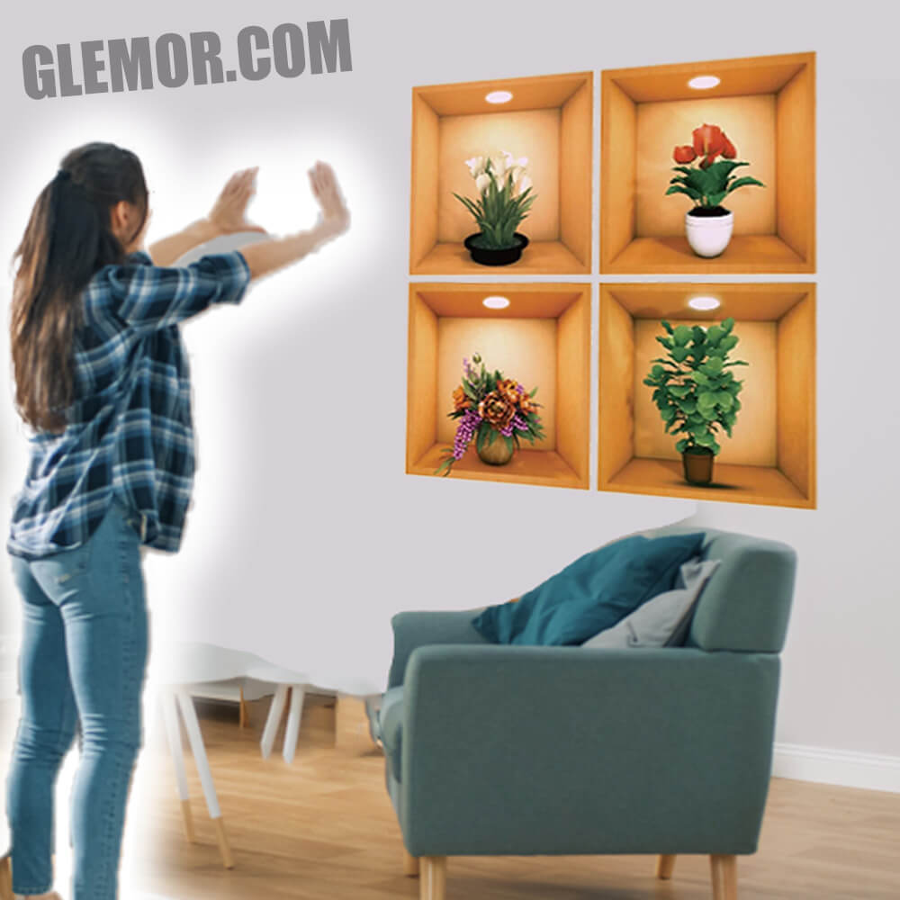 🔥 50% OFF - 3D Wall Decor Vinyl Stickers Luxury | (Pack of 4)