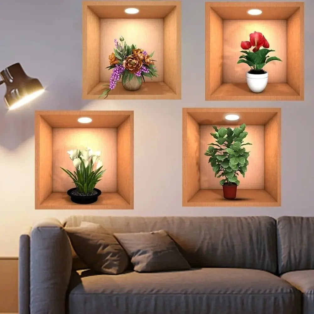 🔥 50% OFF - 3D Wall Decor Vinyl Stickers Luxury | (Pack of 4)