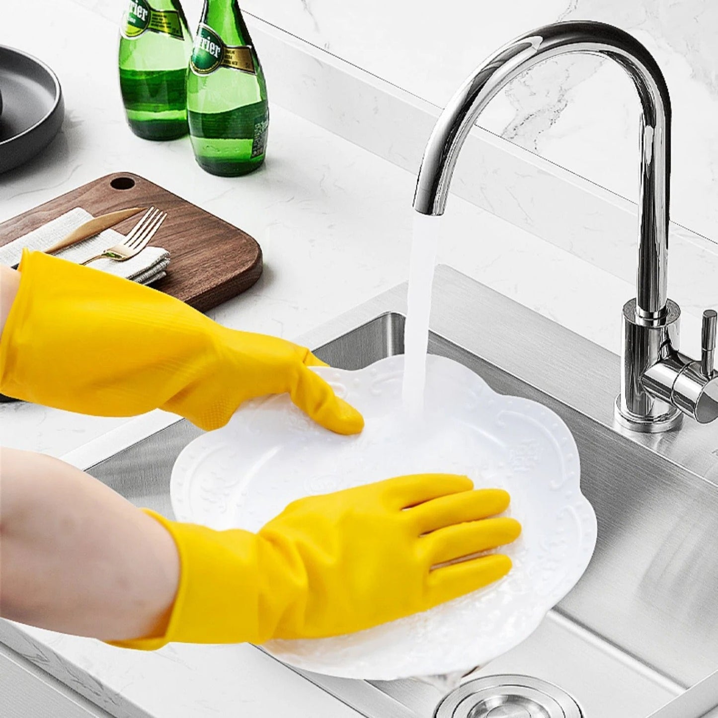 WaterProof Silicone Cleaning Gloves (Buy 1 Get 1 Free) - 50% OFF 🔥
