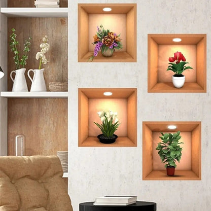🔥 50% OFF - 3D Wall Decor Vinyl Stickers Luxury | (Pack of 4)