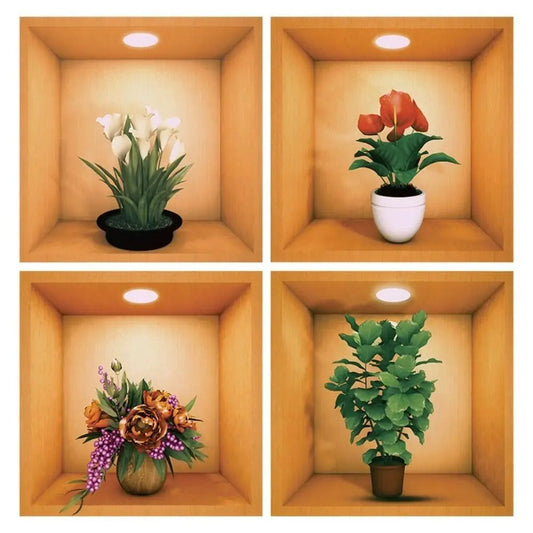 🔥 50% OFF - 3D Wall Decor Vinyl Stickers Luxury | (Pack of 4)