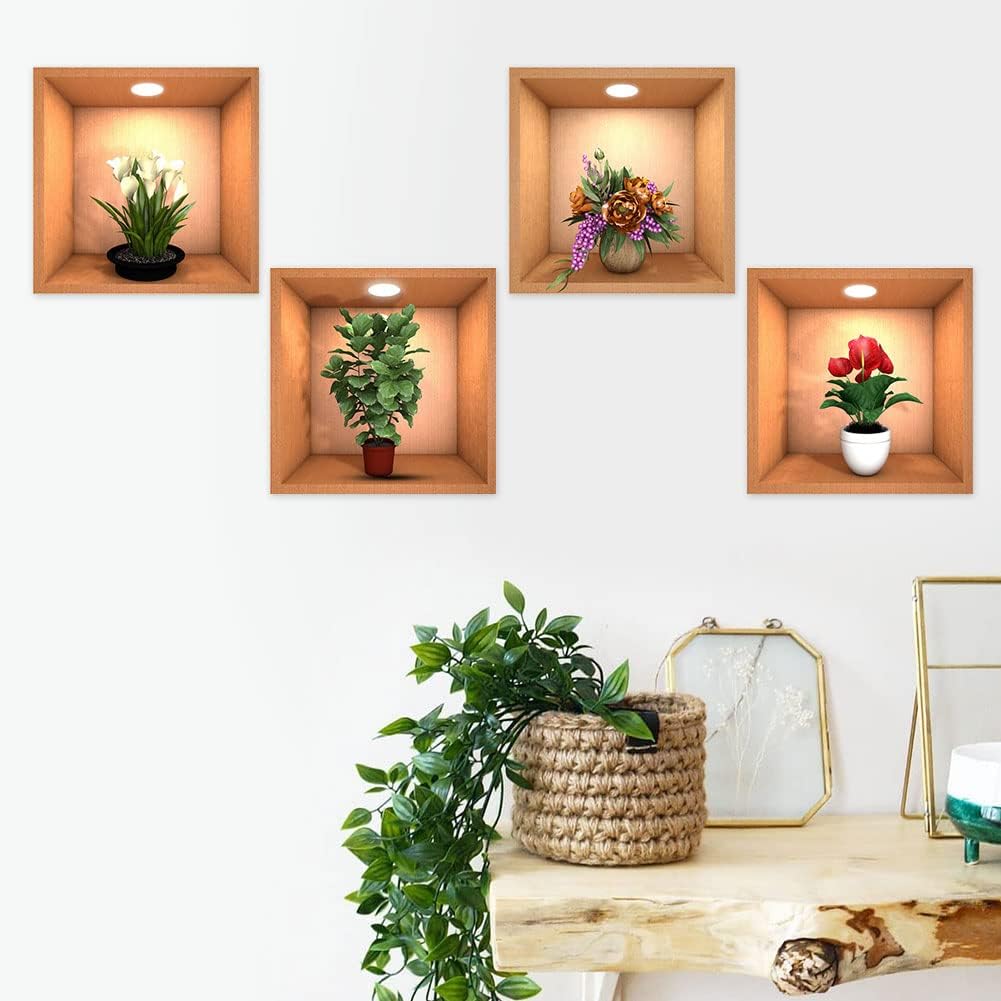 🔥 50% OFF - 3D Wall Decor Vinyl Stickers Luxury | (Pack of 4)
