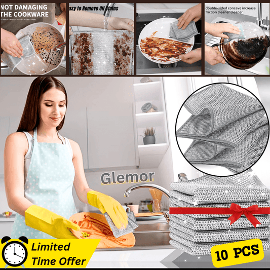 Steel Wire Kitchen Cleaning Cloth - 10 PCS Bundle